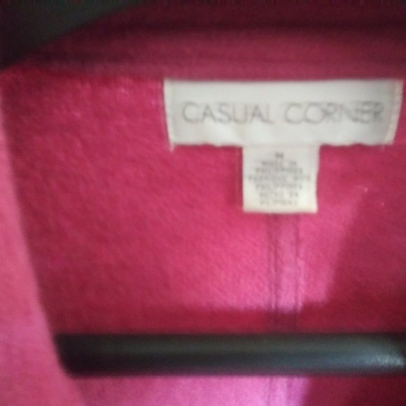 Casual Corner Soft Wool Blend Fusia Coat - Picture 3 of 4